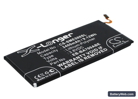 Samsung Galaxy E5 Replacement Battery, 3.8V, 2400mAh, Li-Polymer 2