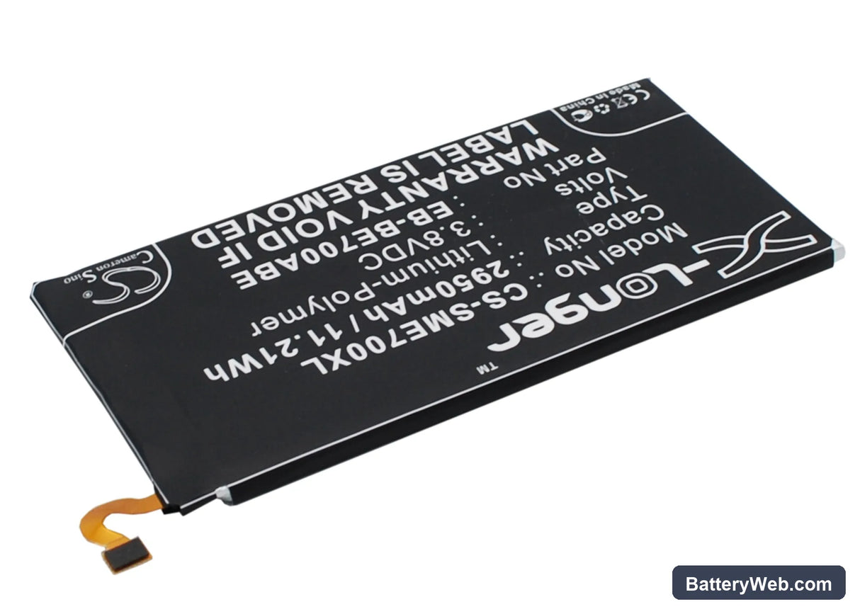 Samsung Galaxy E7 Replacement Battery, 3.8V, 2950mAh, Li-Polymer 3