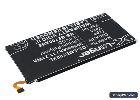 Samsung Galaxy E7 Replacement Battery, 3.8V, 2950mAh, Li-Polymer 3