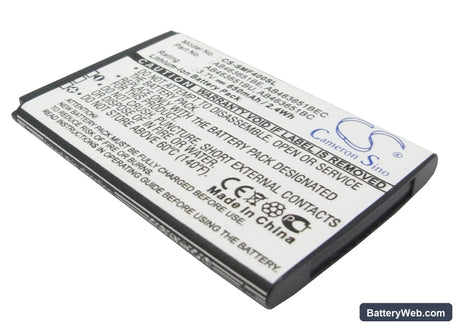 Samsung SGH-F400 Replacement Battery, 3.7V, 650mAh, Li-ion 1