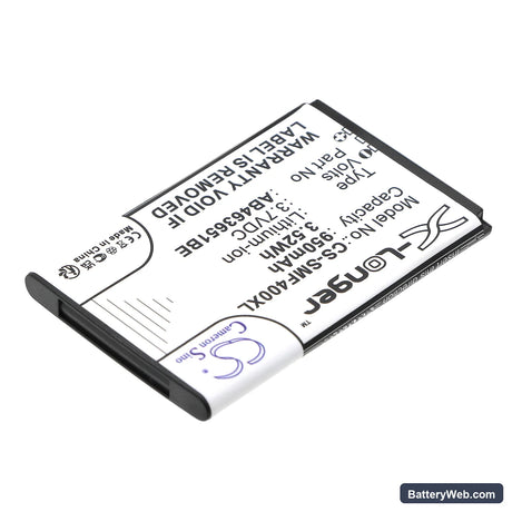 Samsung SGH-F400 Replacement Battery, 3.7V, 950mAh, Li-ion 2