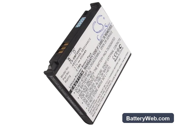 Samsung SGH-A767 Replacement Battery, 3.7V, 850mAh, Li-ion 5
