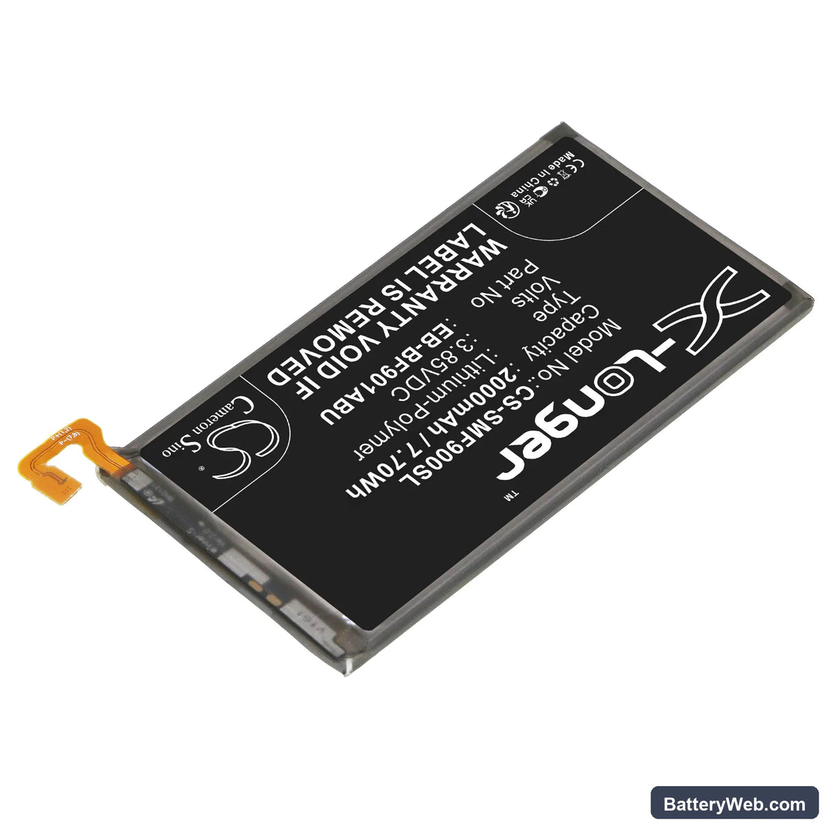 Samsung Fold Replacement Battery, 3.85V, 2000mAh, Li-Polymer 2