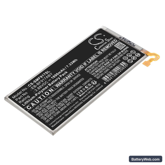 Samsung Galaxy W21 5G Replacement Battery, 3.88V, 1890mAh, Li-Polymer 1