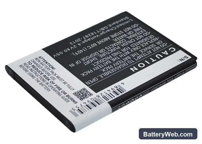 Samsung SM-G110 Replacement Battery, 3.7V, 1250mAh, Li-ion 3
