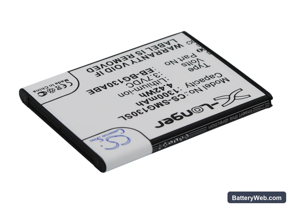 Samsung SM-G130 Replacement Battery, 3.7V, 1300mAh, Li-ion 3