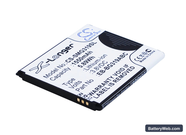 Samsung SM-G3139D Replacement Battery, 3.8V, 1550mAh, Li-ion 1