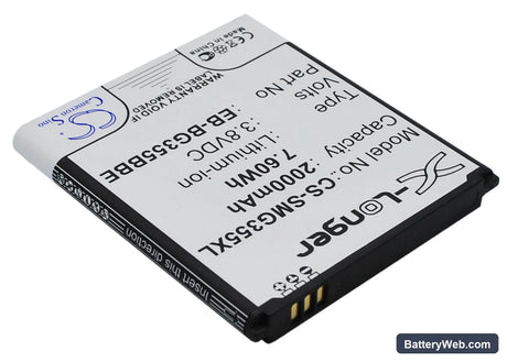 Samsung SM-G355 Replacement Battery, 3.8V, 2000mAh, Li-ion 1