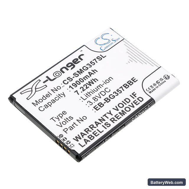 Samsung SM-G357M Replacement Battery, 3.8V, 1900mAh, Li-ion 1