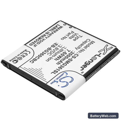 Samsung Galaxy J2 Replacement Battery, 3.8V, 2000mAh, Li-ion 2