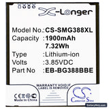 Samsung Galaxy Xcover 3 Replacement Battery, 3.85V, 1900mAh, Li-ion 3