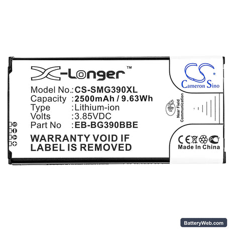 Samsung Galaxy Xcover 4 Replacement Battery, 3.85V, 2500mAh, Li-ion 3