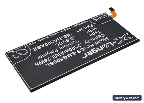 Samsung Galaxy A5 Replacement Battery, 3.8V, 2300mAh, Li-Polymer 2