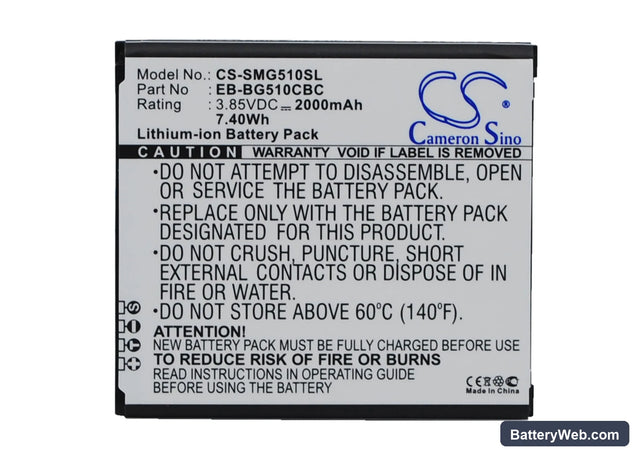 Samsung Galaxy Core Max Replacement Battery, 3.85V, 2000mAh, Li-ion 1