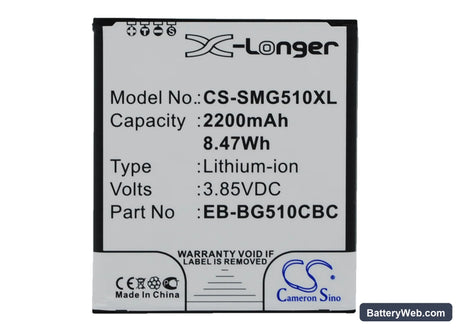 Samsung SM-G510F Replacement Battery, 3.85V, 2200mAh, Li-ion 1