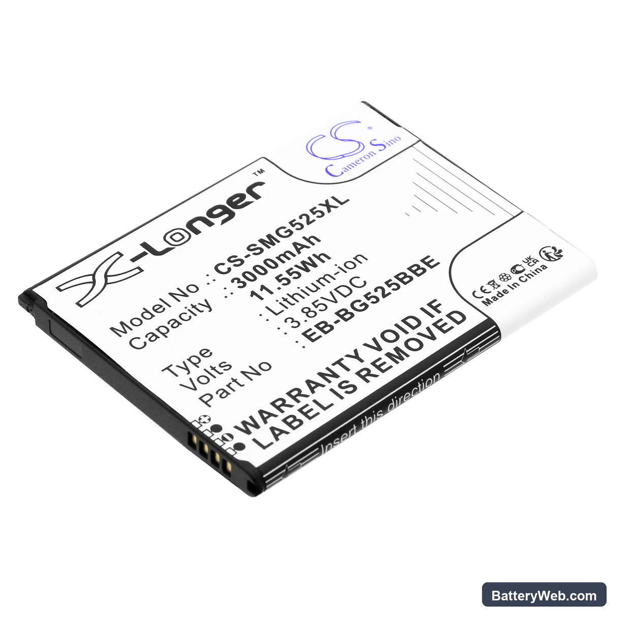 Samsung Galaxy XCover 5 2021 Replacement Battery, 3.85V, 3000mAh, Li-ion 1
