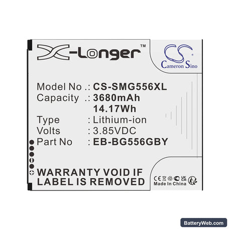 Samsung Galaxy XCover7 5G Replacement Battery, 3.85V, 3680mAh, Li-ion 5