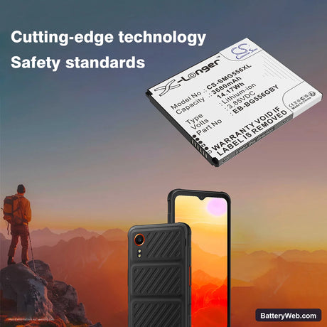 Samsung Galaxy XCover7 5G Replacement Battery, 3.85V, 3680mAh, Li-ion 6