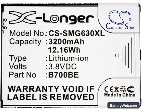 Samsung GT-I9200 Replacement Battery, 3.8V, 3200mAh, Li-ion 5