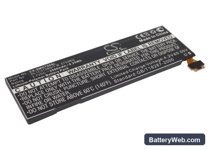 Samsung Galaxy Player 5.0 Replacement Battery, 3.7V, 2500mAh, Li-Polymer 1