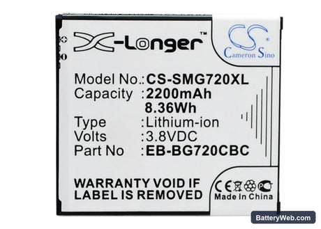 Samsung Galaxy Grand 3 Replacement Battery, 3.8V, 2200mAh, Li-ion 1