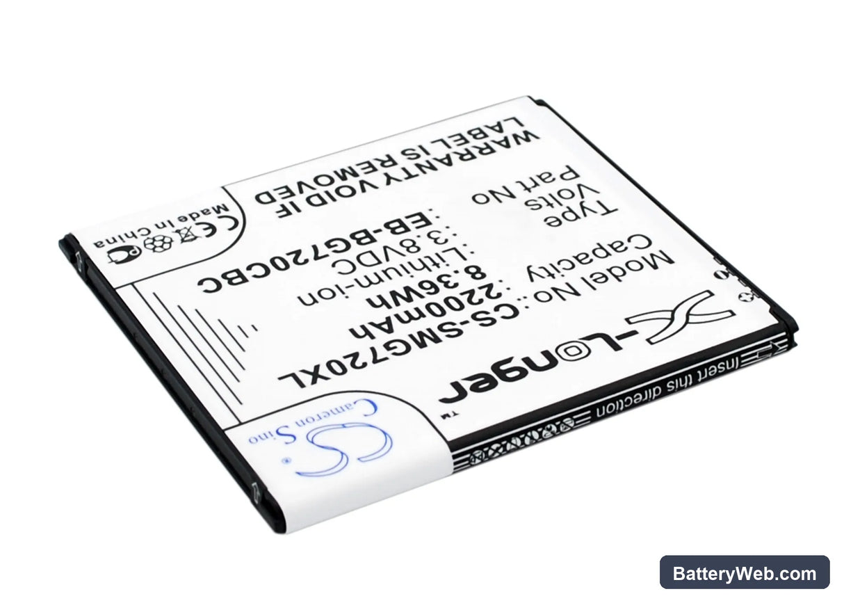 Samsung Galaxy Grand 3 Replacement Battery, 3.8V, 2200mAh, Li-ion 3