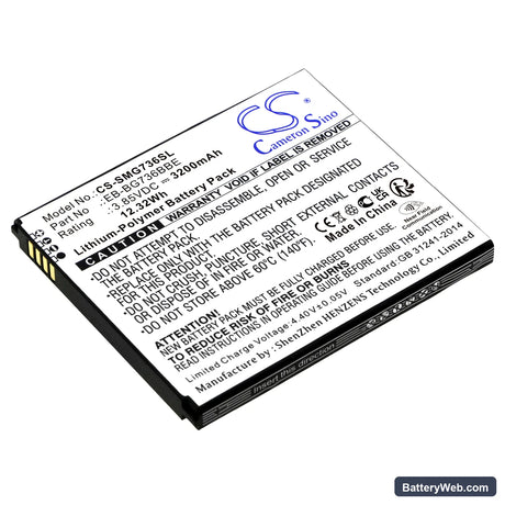 Samsung Galaxy Xcover 6 Pro Replacement Battery, 3.85V, 3200mAh, Li-Polymer 1