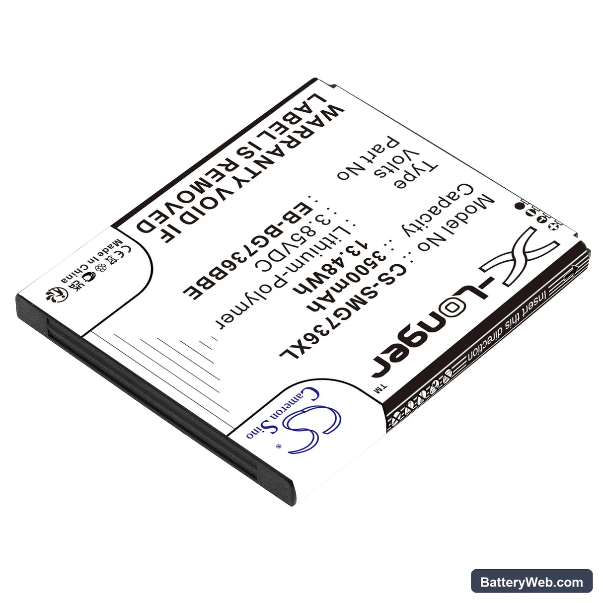 Samsung Galaxy Xcover 6 Pro Replacement Battery, 3.85V, 3500mAh, Li-Polymer 2