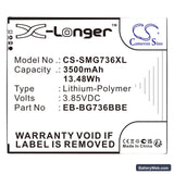 Samsung Galaxy Xcover 6 Pro Replacement Battery, 3.85V, 3500mAh, Li-Polymer 3