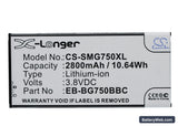 Samsung SM-G750 Replacement Battery, 3.8V, 2800mAh, Li-ion 1
