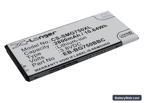 Samsung SM-G750 Replacement Battery, 3.8V, 2800mAh, Li-ion 2