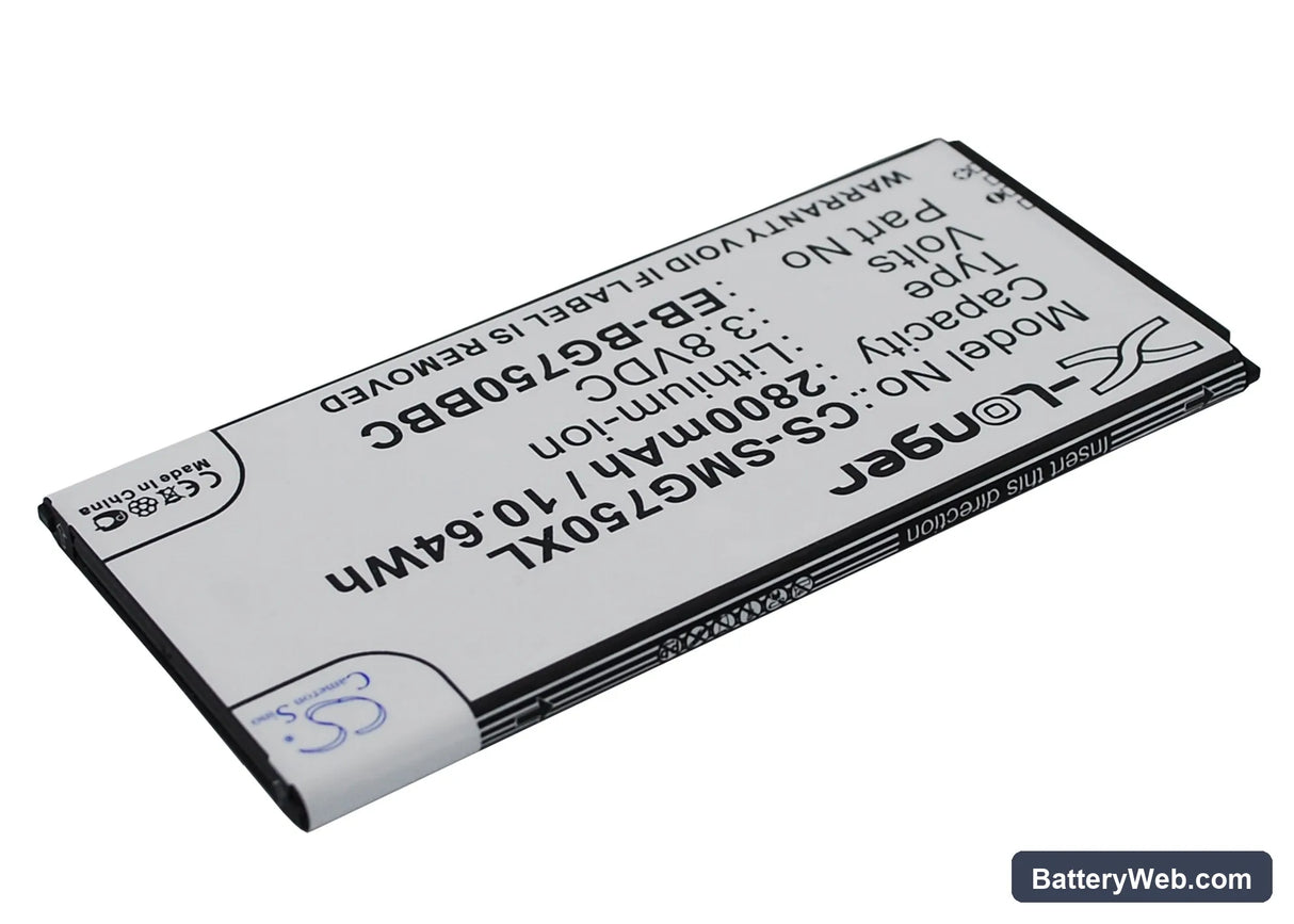 Samsung SM-G750 Replacement Battery, 3.8V, 2800mAh, Li-ion 3