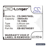 Samsung Galaxy XCover7 Pro Replacement Battery, 3.88V, 3900mAh, Li-ion 5