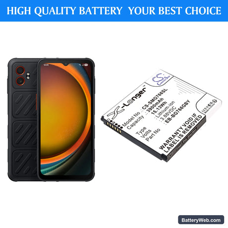 Samsung Galaxy XCover7 Pro Replacement Battery, 3.88V, 3900mAh, Li-ion 6