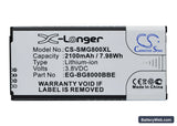 Samsung Galaxy S5 Mini Replacement Battery, 3.85V, 2100mAh, Li-ion 1