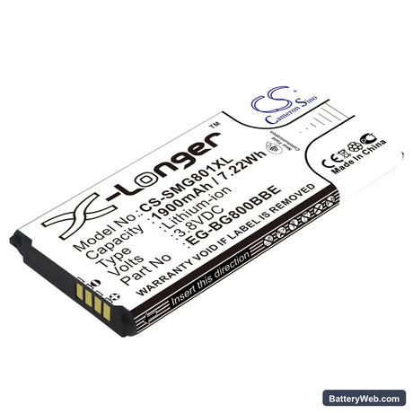 Samsung Galaxy S5 Mini Replacement Battery, 3.8V, 1900mAh, Li-ion 1