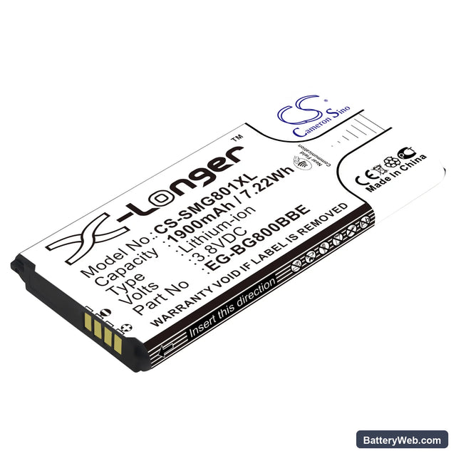 Samsung Galaxy S5 Mini Replacement Battery, 3.8V, 1900mAh, Li-ion 1