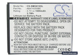 Samsung SGH-G810 Replacement Battery, 3.7V, 1000mAh, Li-ion 5