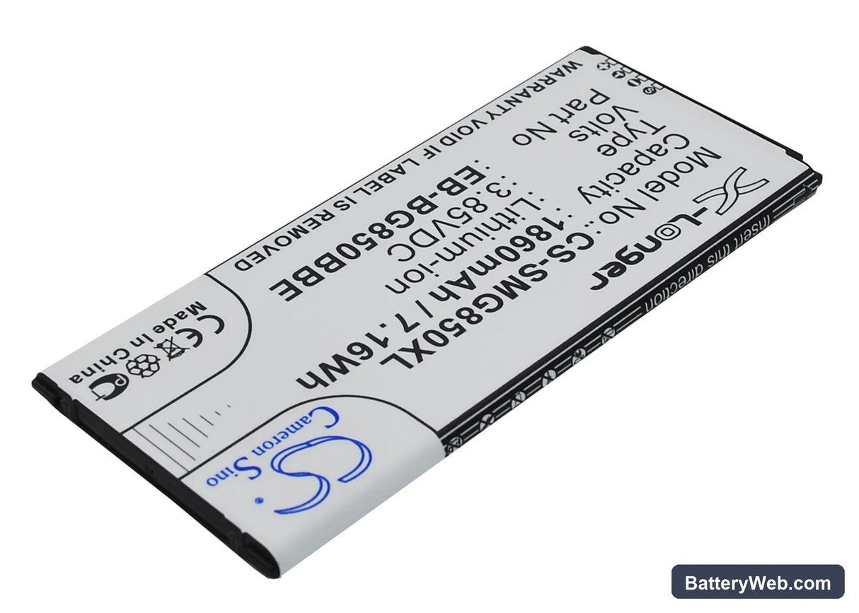 Samsung Galaxy Alpha Replacement Battery, 3.85V, 1860mAh, Li-ion 3