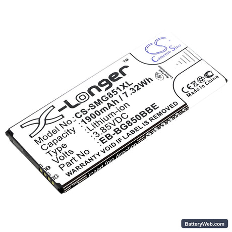Samsung Galaxy Alpha Replacement Battery, 3.85V, 1900mAh, Li-ion 1