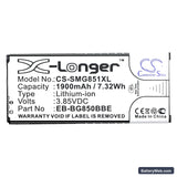 Samsung Galaxy Alpha Replacement Battery, 3.85V, 1900mAh, Li-ion 3