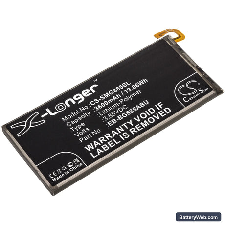 Samsung Galaxy A8 Star Replacement Battery, 3.85V, 3600mAh, Li-Polymer 1