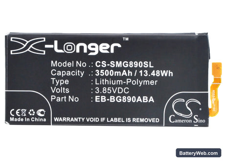 Samsung Galaxy S6 Active Replacement Battery, 3.85V, 3500mAh, Li-Polymer 5