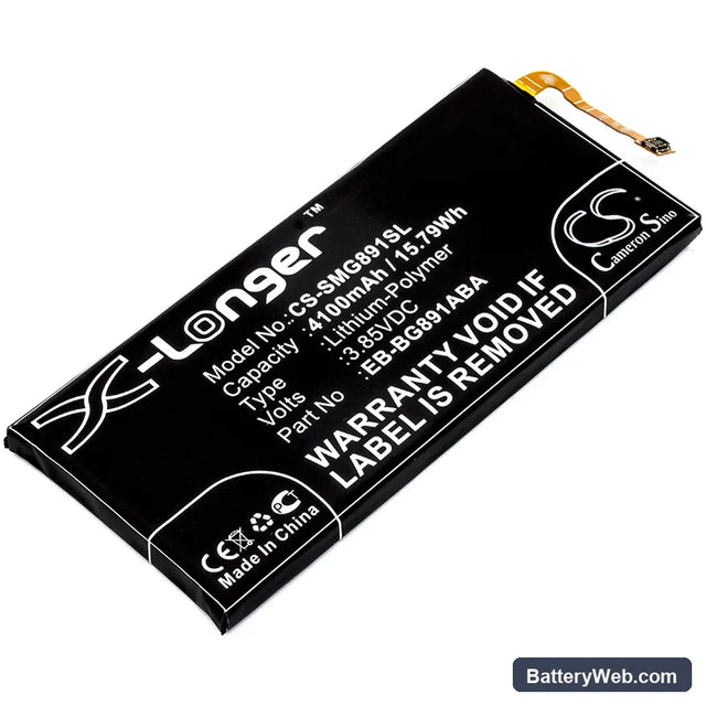 Samsung Galaxy S7 Active Replacement Battery, 3.85V, 4100mAh, Li-Polymer 1