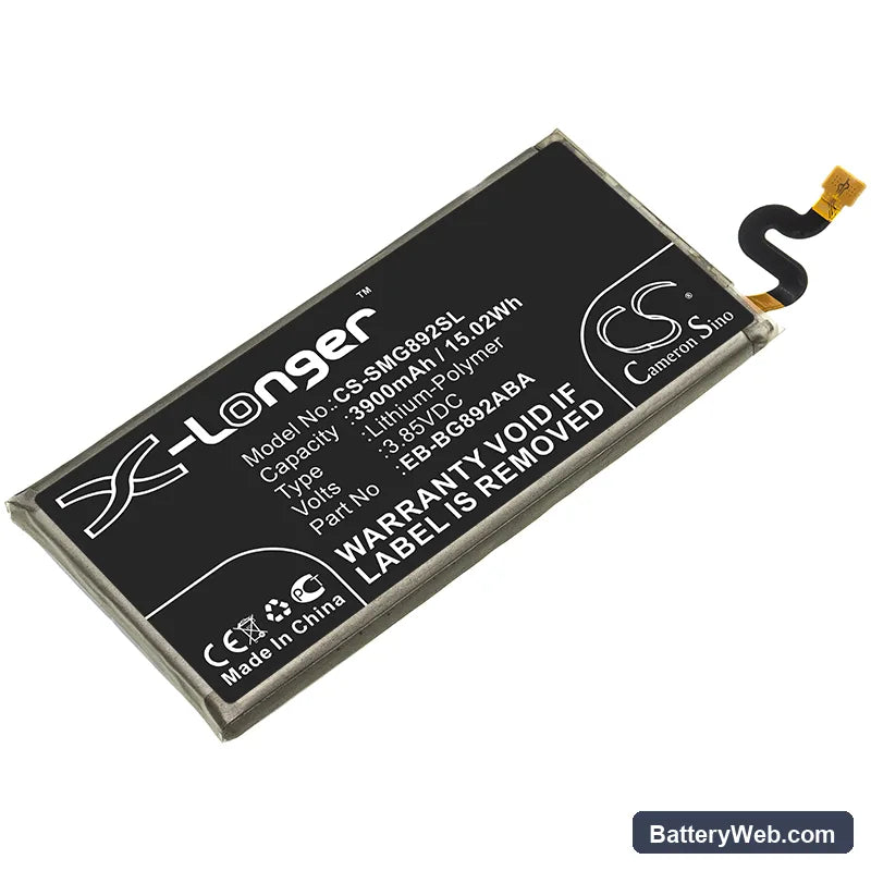 Samsung Galaxy S8 Active Replacement Battery, 3.85V, 3900mAh, Li-Polymer 1