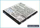 Samsung GT-i9000 Replacement Battery, 3.7V, 1250mAh, Li-ion 1