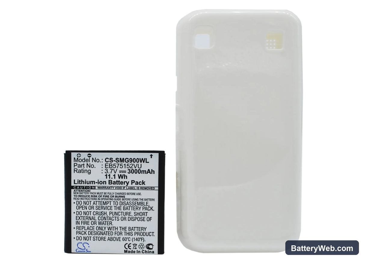 T-Mobile SGH-T959W Replacement Battery, 3.7V, 3000mAh, Li-ion 5