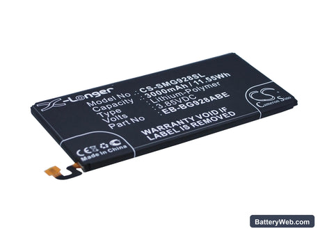 Samsung Galaxy S6 Edge+ Replacement Battery, 3.85V, 3000mAh, Li-Polymer 2