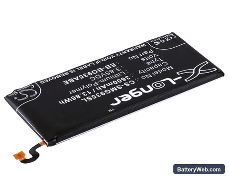 Samsung Galaxy S7 Edge Replacement Battery, 3.85V, 3600mAh, Li-Polymer 2