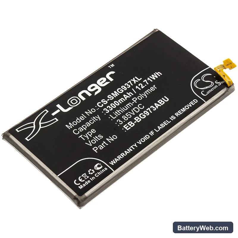 Samsung Galaxy S10 Replacement Battery, 3.85V, 3300mAh, Li-Polymer 1